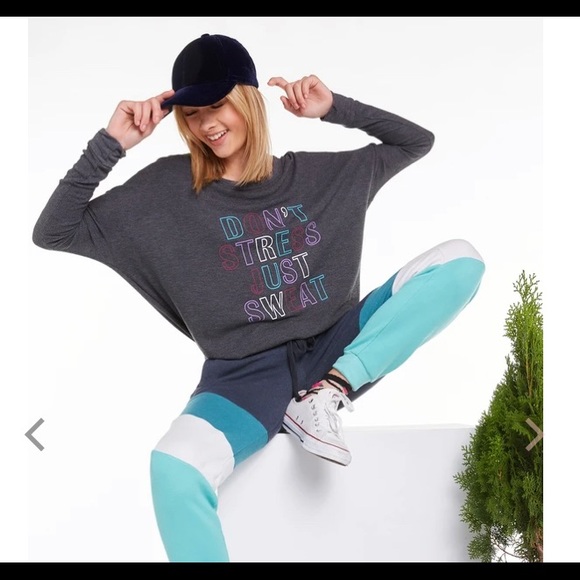 NWT Wildfox Don’t Stress Just Sweat Perry Thermal - Picture 1 of 6